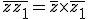 \bar{zz_1}=\bar{z}\times\bar{z_1}