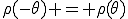 \rho(-\theta) = \rho(\theta)