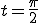t=\frac{\pi}{2}